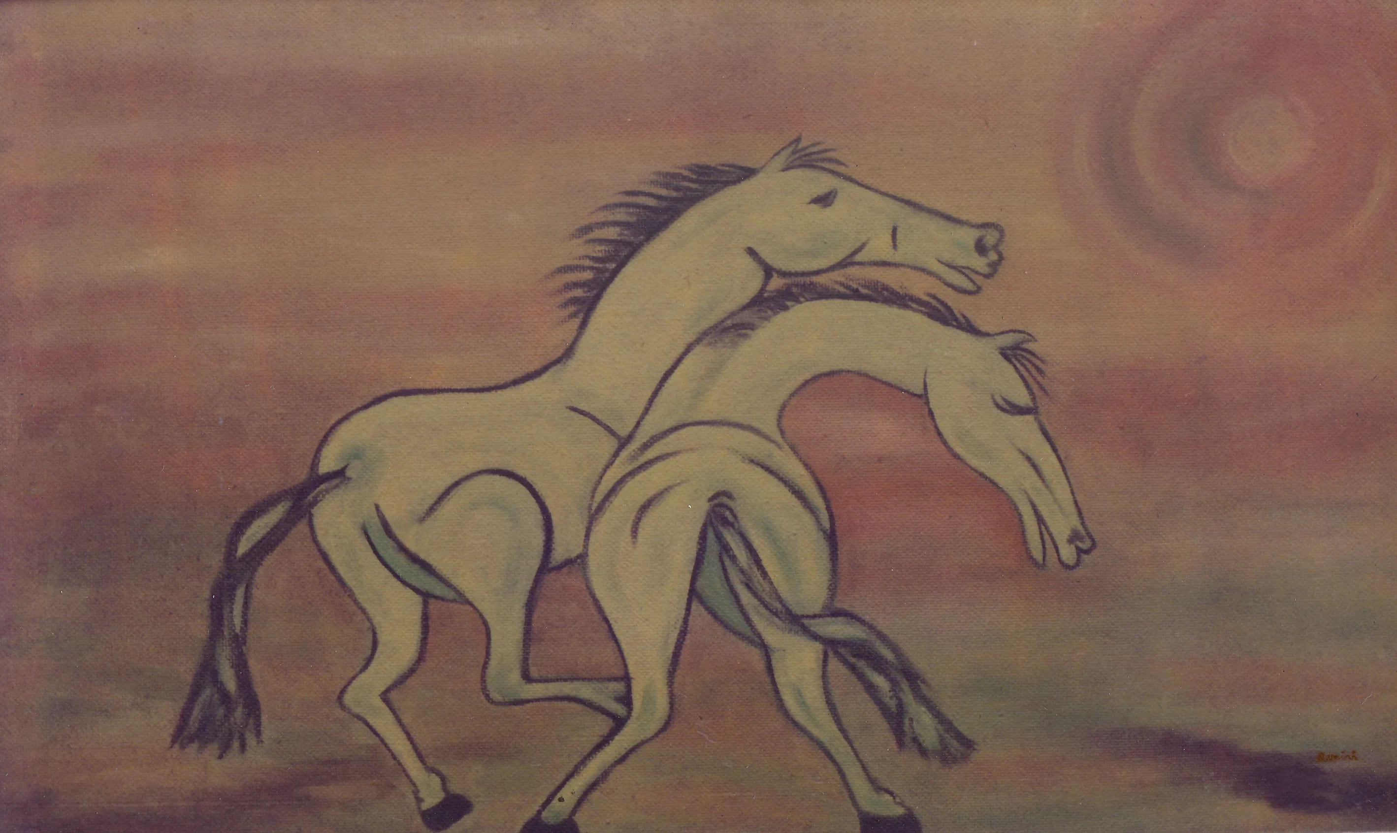 ‘M. F. Husain’s Horses - My first impression - 1976’